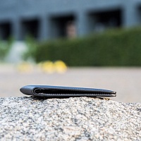 Černá kožená slim peněženka | Kožená Slim peněženka černá