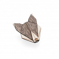 Dámská dřevěná brož Wolf Brooch