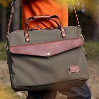 Briefcase - khaki