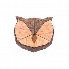 Dámská dřevěná brož Owl Brooch